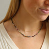 Tourmaline Beaded Necklace 18" - 14k Gold Fill