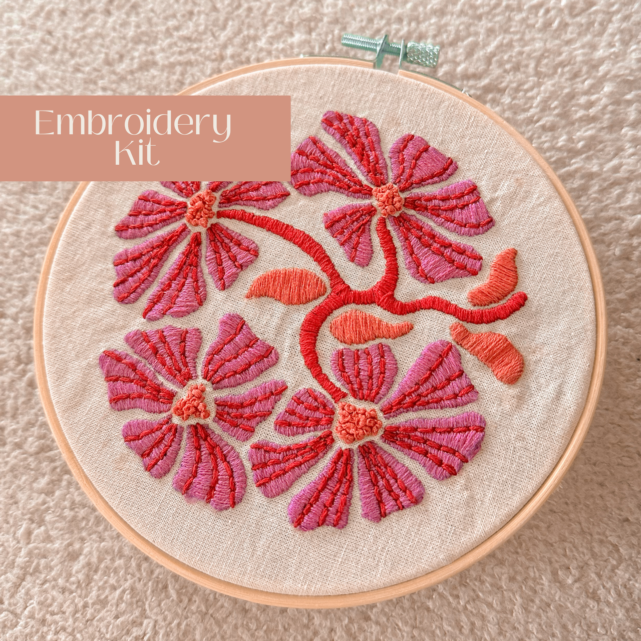 Beginner Embroidery Kit -  Flower Power