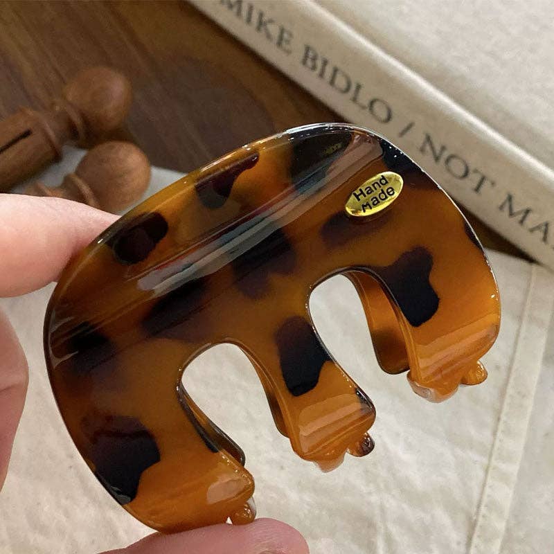 Simple Small Hair Claw - Tortoiseshell