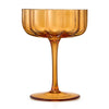Amber Flower Wave Glasses Coupes