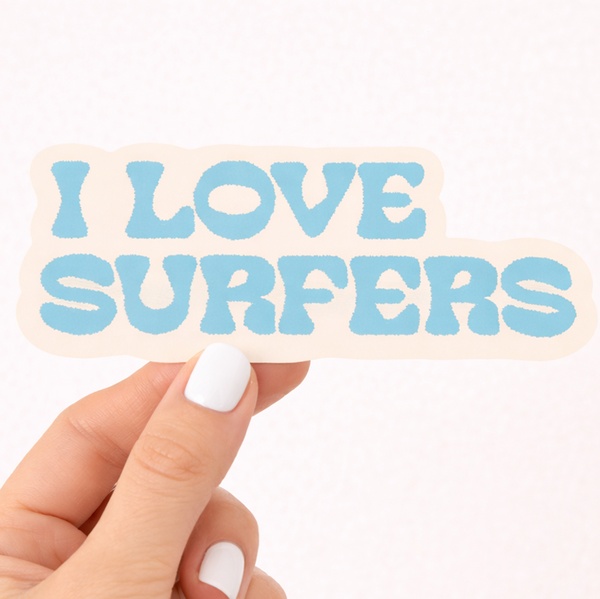 I Love Surfers Sticker