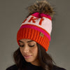 Ski Pom Hat - Orange, Blush & Pink