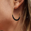 Perchée Enamel Hoop Earrings