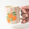 Pink Striped Orange Mug