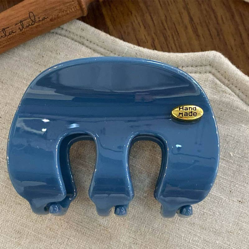 Simple Small Hair Claw - Blue