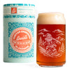 Santa Snowboarding Engraved Can Glass