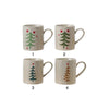 Hand Painted Stoneware Tree Mug - 4 Styles