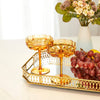 Amber Flower Wave Glasses Coupes