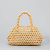 Handmade Wooden Bead Handbag - Khaki