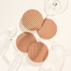 Tan Gingham Coasters - Set of 4