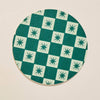 Green Checkered Star Coasters - Set of 4