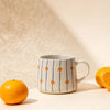 Orange Striped Ceramic Mug