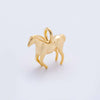 18K Gold Filled 12mm Mini Horse Animal Multidimensional Charm | AH921