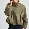 Funnel Neck Balloon Jacket - Olive