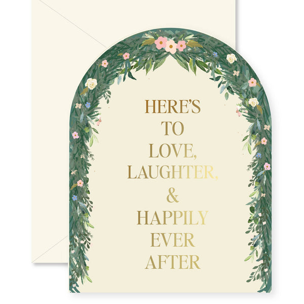 Wedding Floral Arch Die-Cut Greeting Card