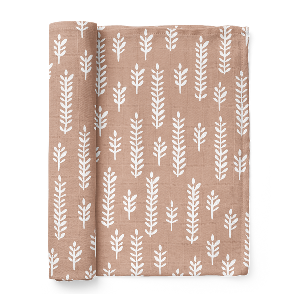 Muslin Swaddle Baby Blanket – Wheat Maple Sugar