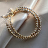 GOLD FILLED BEADED BRACELET