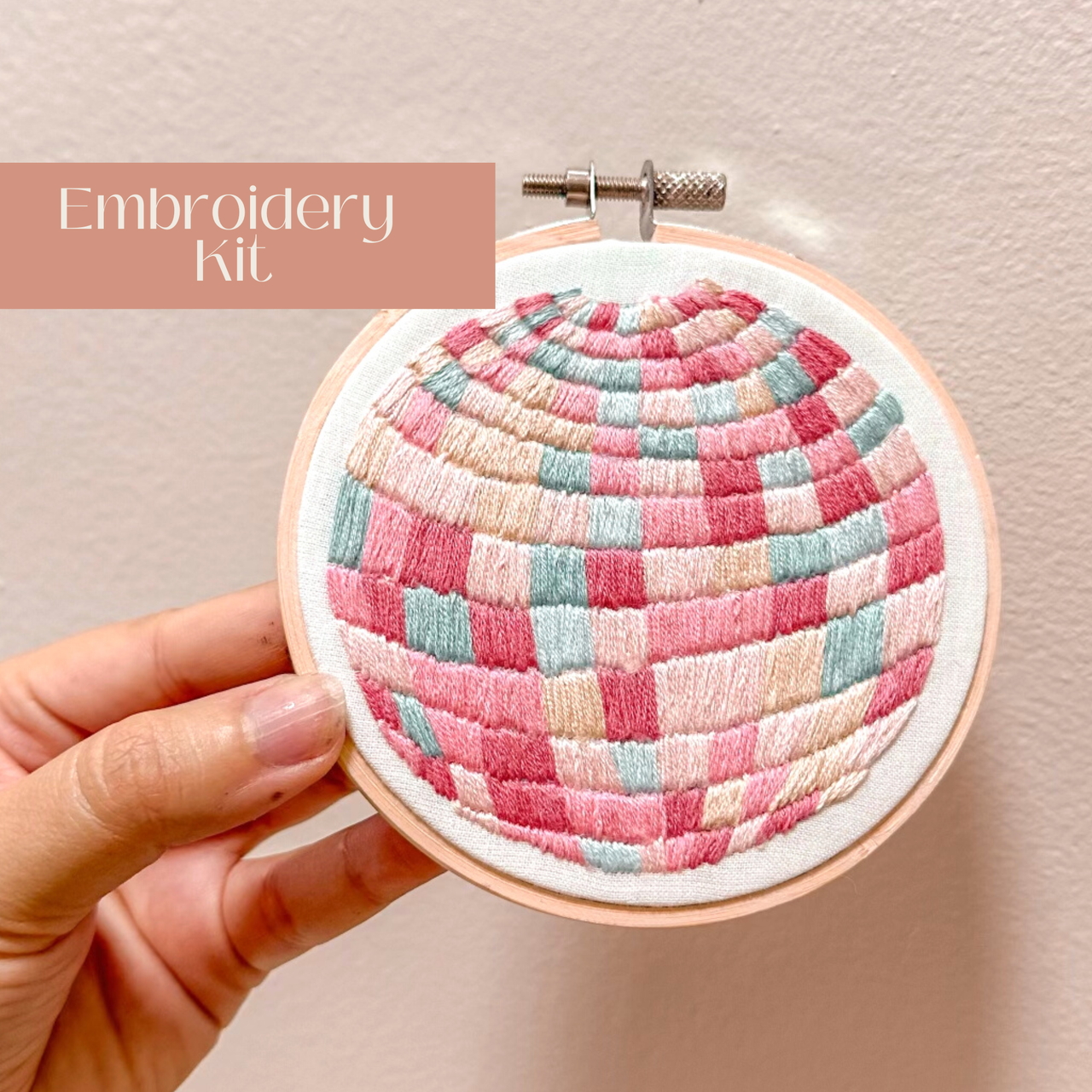 Beginner Embroidery Kit -  Pink Disco