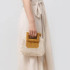 Color Block Handmade Tote Bag - Ivory