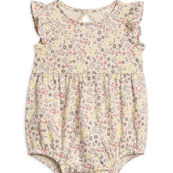 Organic Baby Sommer Romper - Giada Floral / Lilla