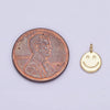 16K Gold Filled Mini Happy Smiley Face Emotion Round Add-On Charm | AC-1145