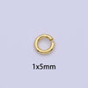 24K Gold Filled 5mm, 6mm, 7mm, 8mm (18 Gauge) Jump Ring Jewelry Making Supply | SP-1560 ~ SP1563-15: 7mm
