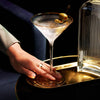 Deco Meridian Gold Rimmed Crystal Martini Glass