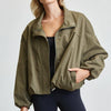 Funnel Neck Balloon Jacket - Olive