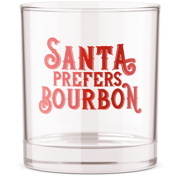 Santa Prefers Bourbon Glass
