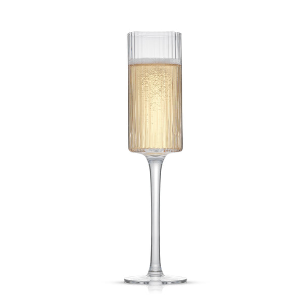 Elle Fluted Cylinder Champagne Glass - Single Glass