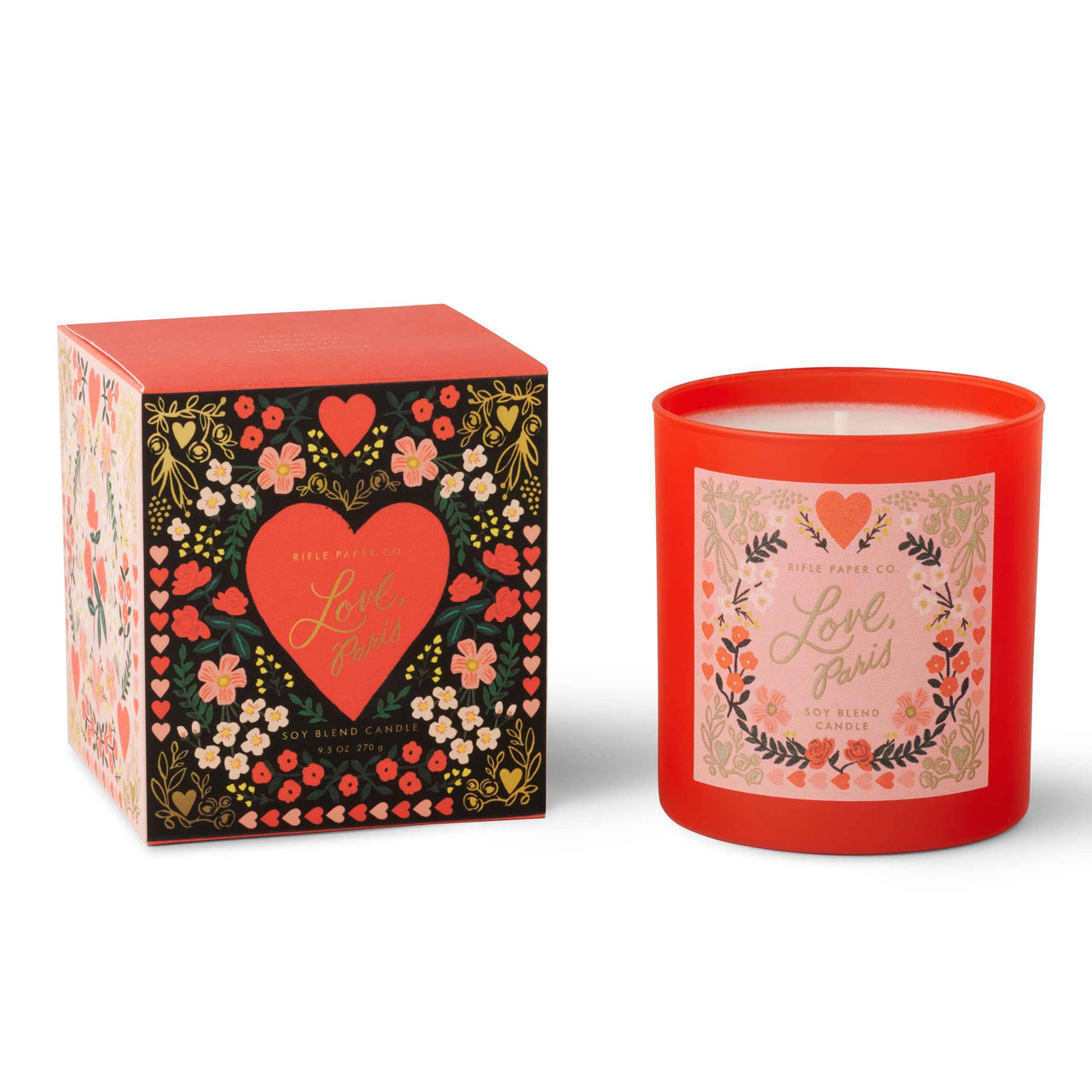 Love, Paris Valentine's Day 9 oz Glass Candle