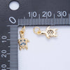 Micro Pave CZ Mini Sea Turtle Charm
