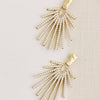 White Sunburst Statement Drop Earrings