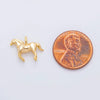 18K Gold Filled 12mm Mini Horse Animal Multidimensional Charm | AH921