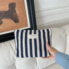 Striped  Make Up Bag