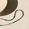 Tourmaline Beaded Necklace 18" - 14k Gold Fill