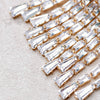Crystal Waterfall Maxi Tassel Holiday Statement Earrings