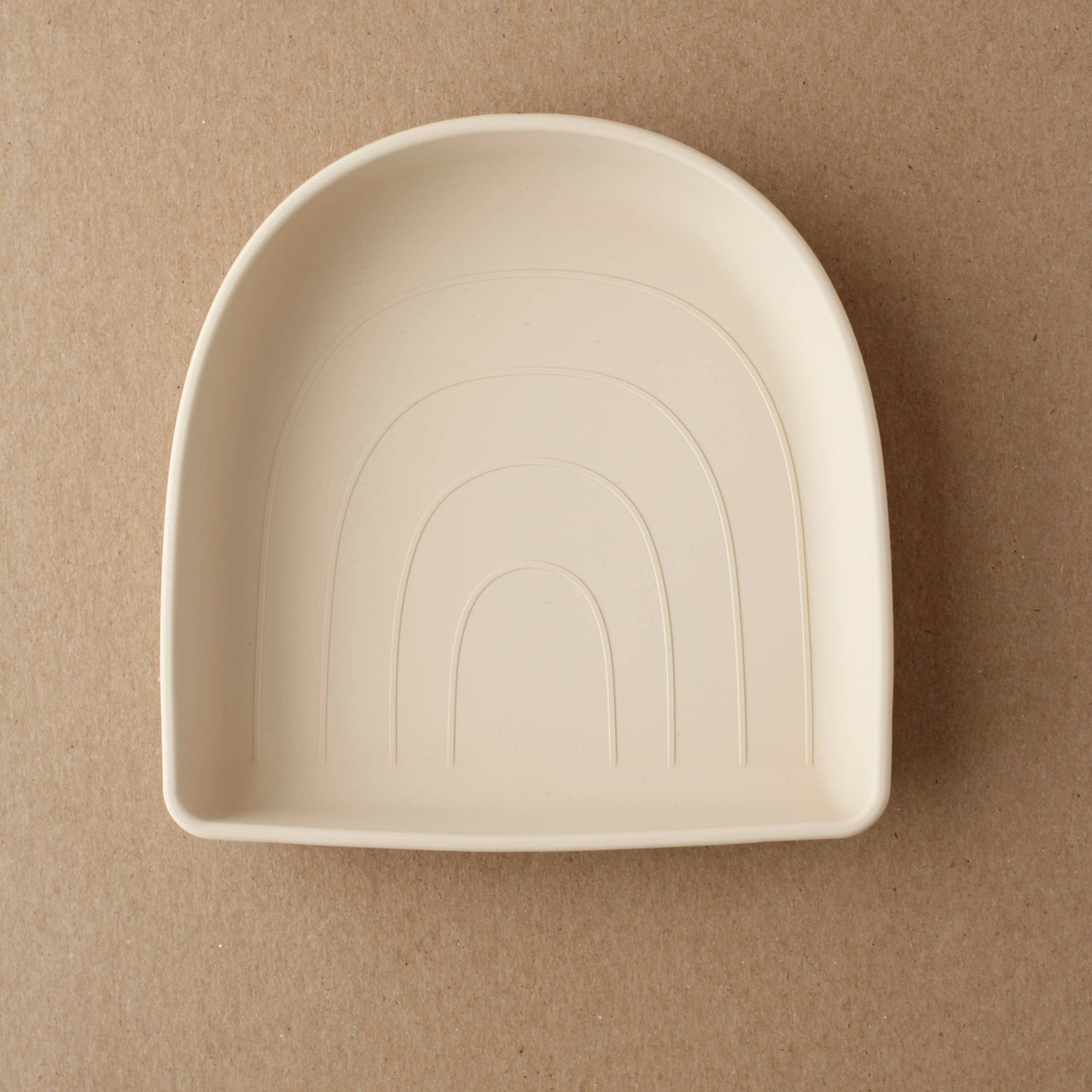 Rainbow Silicone Suction Plate - Creme
