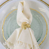 Maple Leaf Napkin Ring 2" - Matte Gold