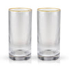 Deco Meridian Gold-Rimmed Crystal Highball - Single Glass