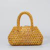 Handmade Wooden Bead Handbag - Khaki