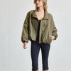 Funnel Neck Balloon Jacket - Olive