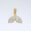 Blue Agate Enamel Dolphin Fish Tail Charm