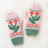 Lt. Pink Cherry Pattern Mittens