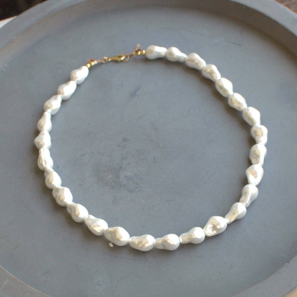 Whispering Dunes Shell Pearl Necklace - 16 inch