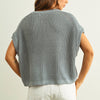 Dolman Sleeve Knitted Top - Blue