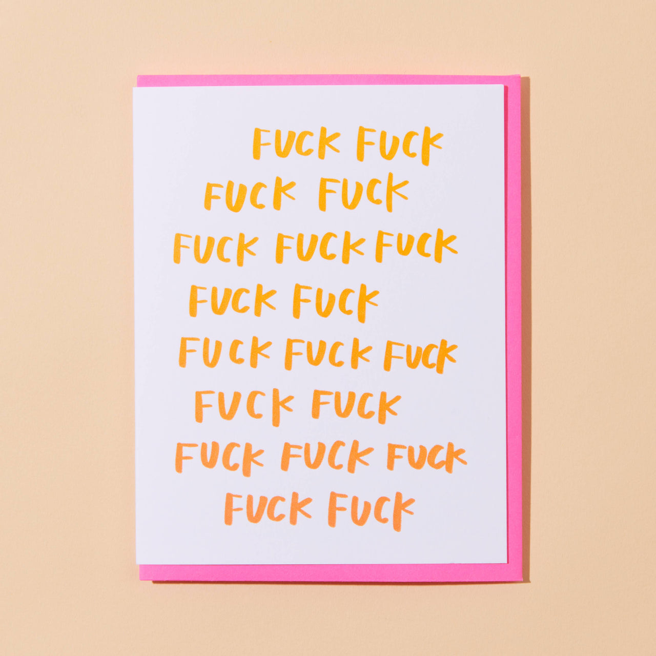 Letterpress Sympathy Card—Fuck Fuck Fuck