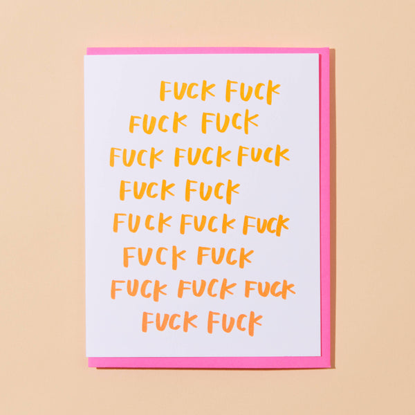 Letterpress Sympathy Card—Fuck Fuck Fuck