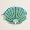 Beaded Shell Pouch with Pearl Accent