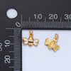 24K Gold Filled Mini Bumble Bee Insect Black White Enamel Charm | X826